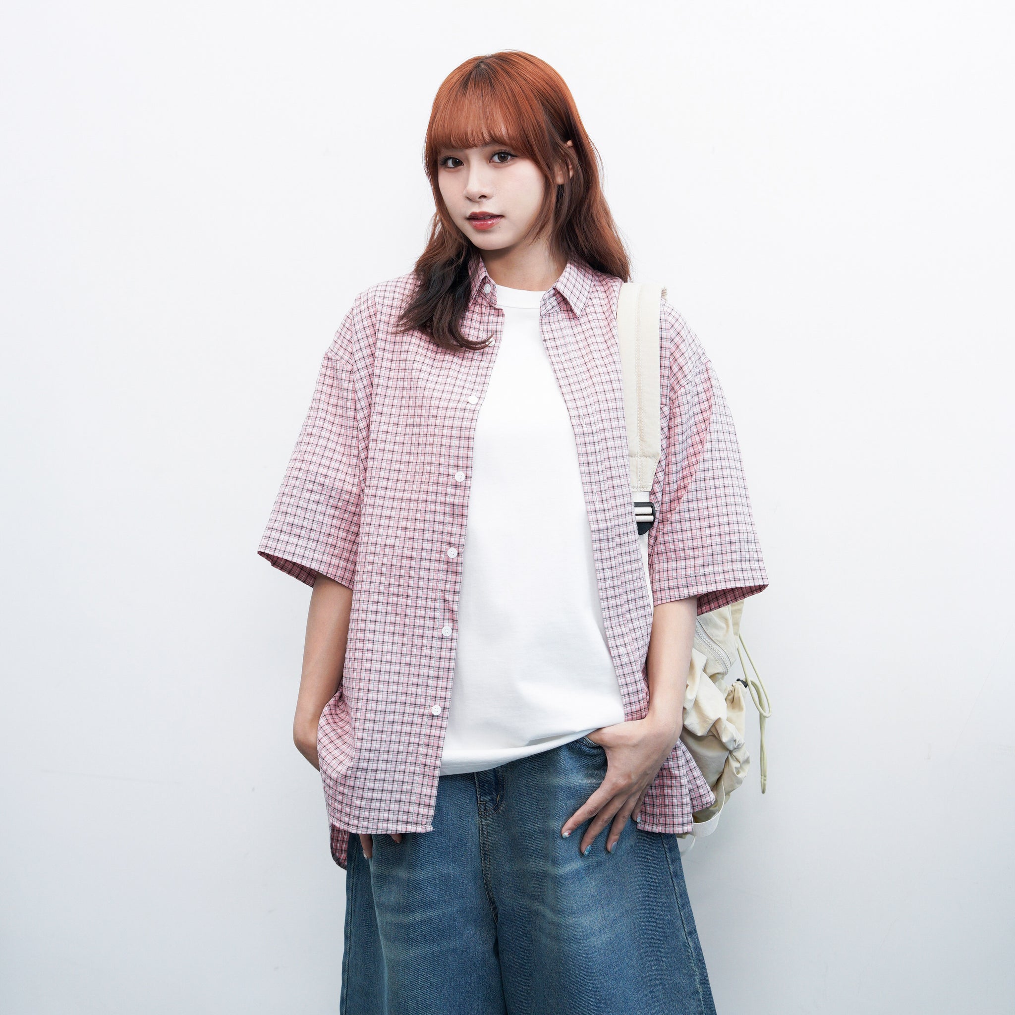 [BEST] SUMMER輕薄型OVERSIZE CHECKERED SHIRT/ 2色