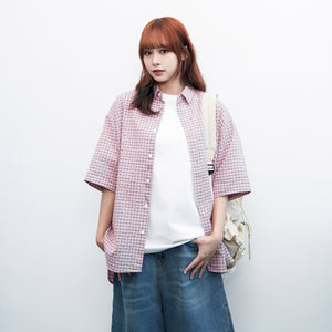 [BEST] SUMMER輕薄型OVERSIZE CHECKERED SHIRT/ 2色