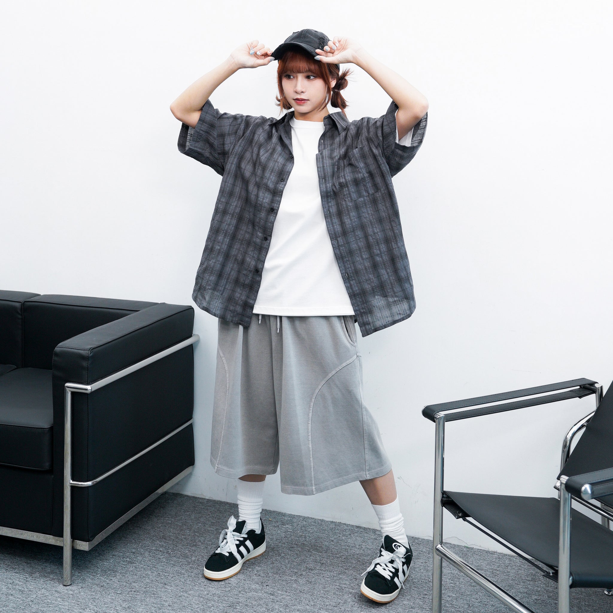 [UNISEX] 明車線BERMUDA COTTON PANTS/ 2色