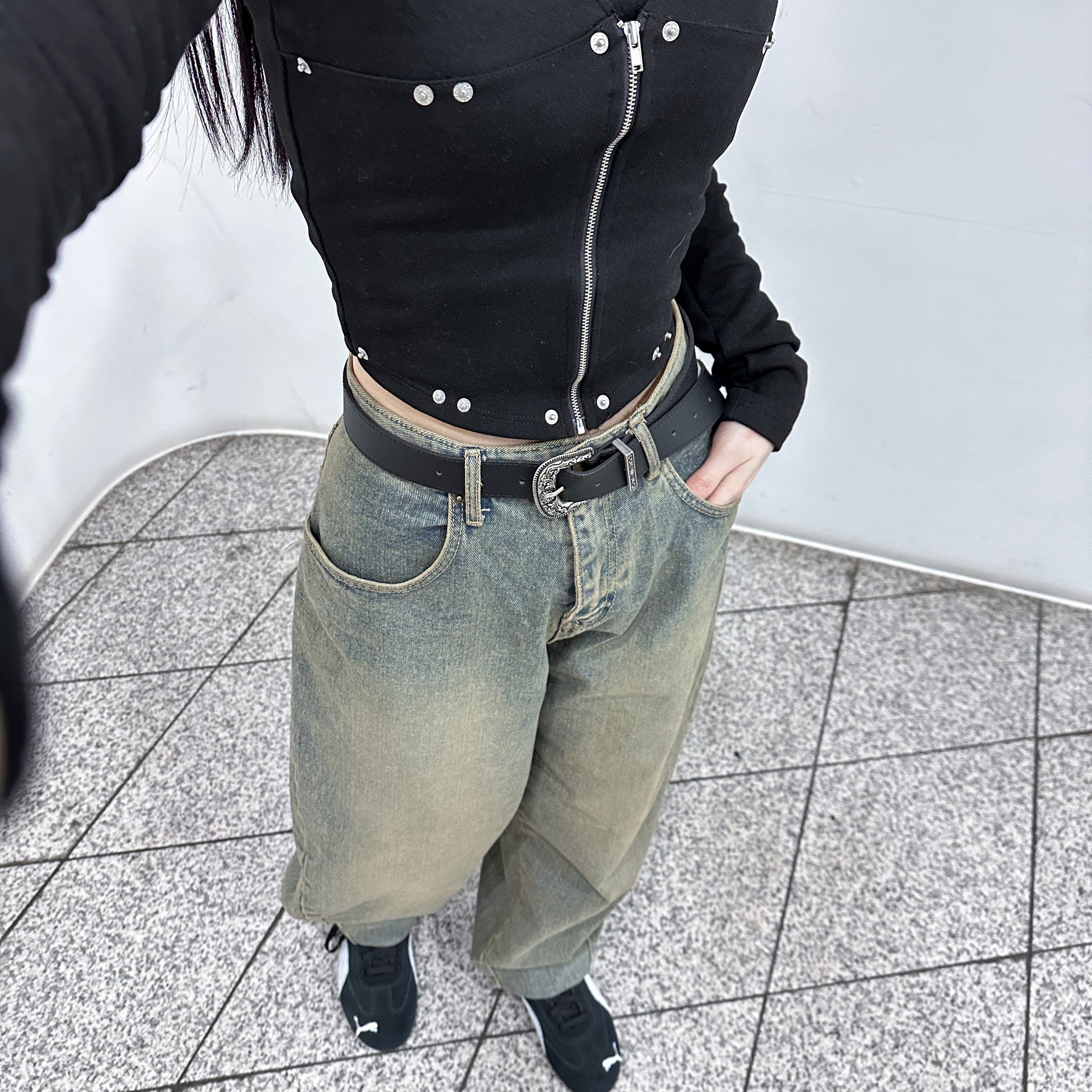 [BEST] VINTAGE BALLOON DENIM PANTS/ 2色