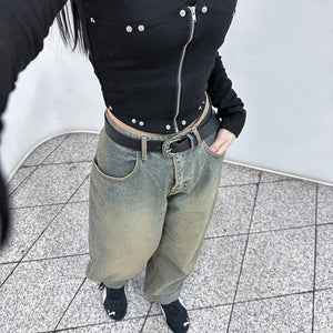 [BEST] VINTAGE BALLOON DENIM PANTS/ 2色