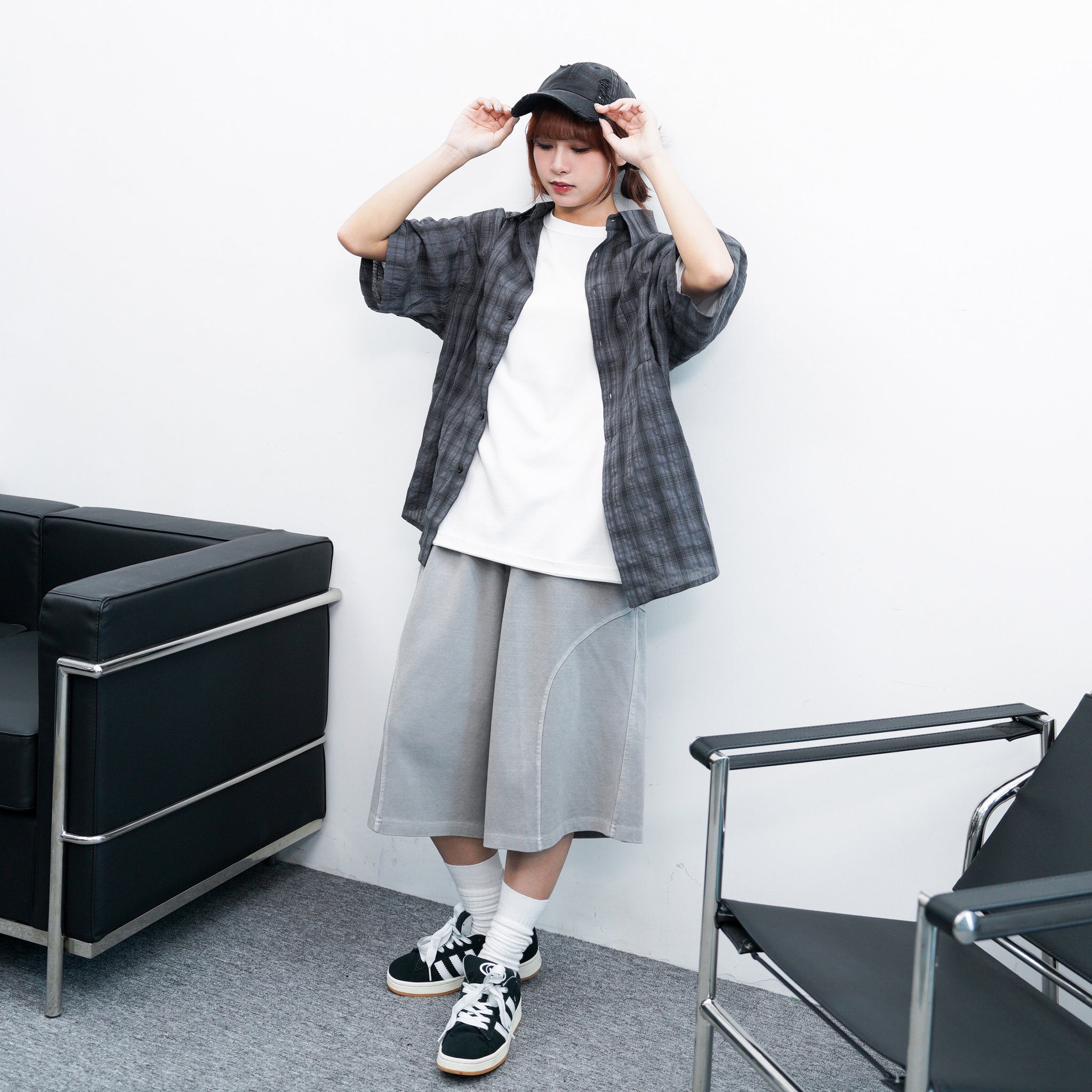 [UNISEX] 明車線BERMUDA COTTON PANTS/ 2色