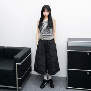 [UNISEX] KEYRING CAMO OVERFIT BERMUDA PANTS/ 1色