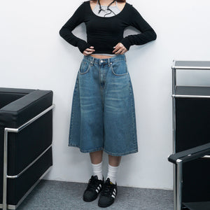 [BEST] 女生必入DAILY EASY BERMUDA DENIM PANTS/ 2色