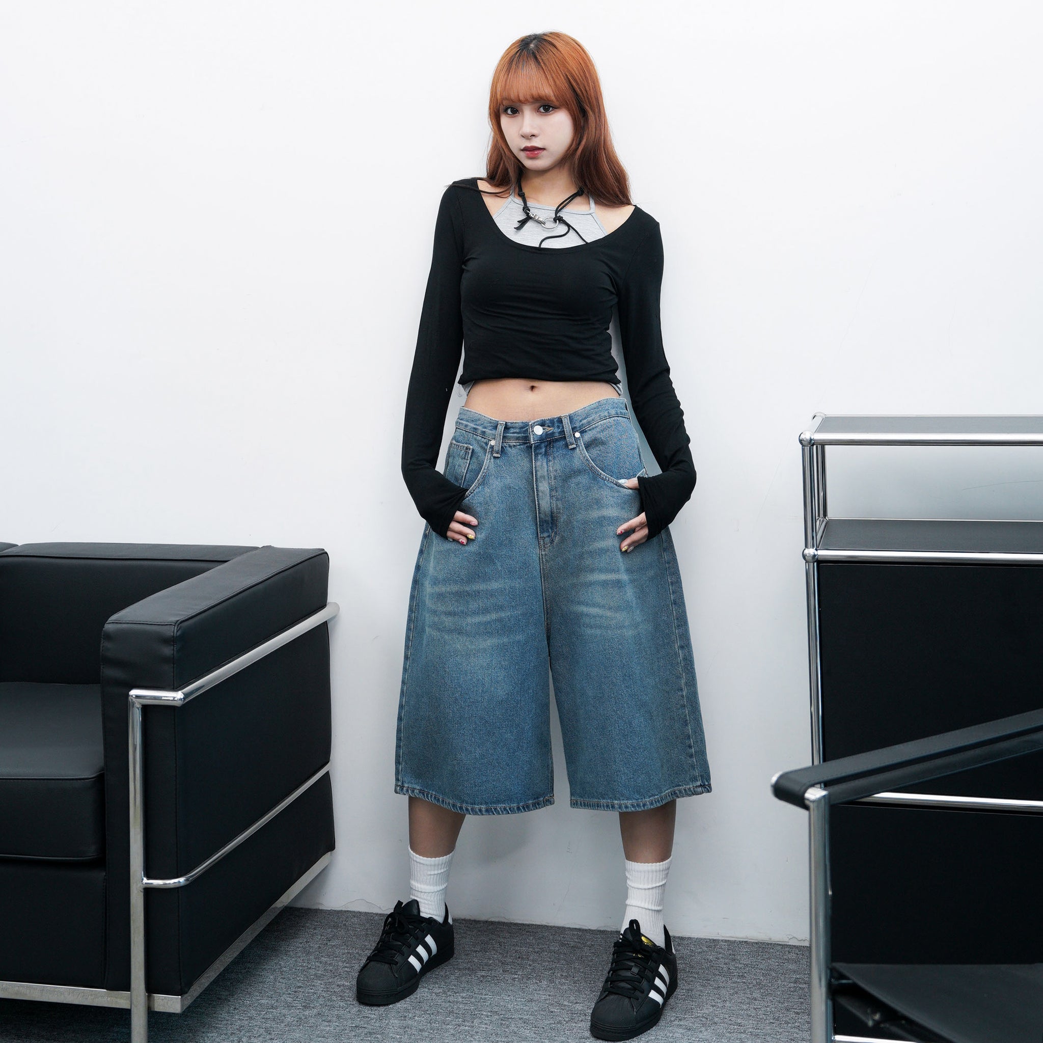 [BEST] 女生必入DAILY EASY BERMUDA DENIM PANTS/ 2色