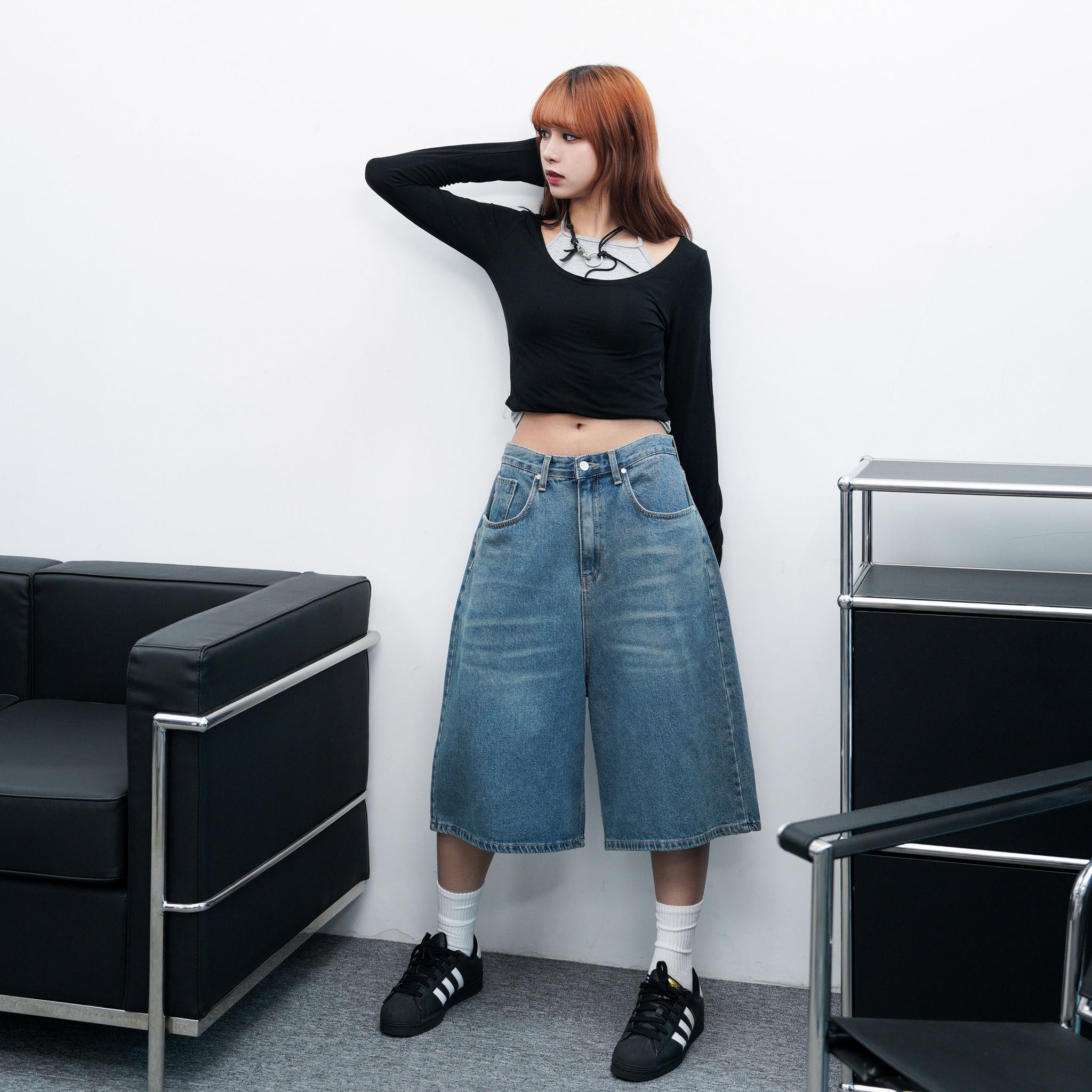 [BEST] 女生必入DAILY EASY BERMUDA DENIM PANTS/ 2色