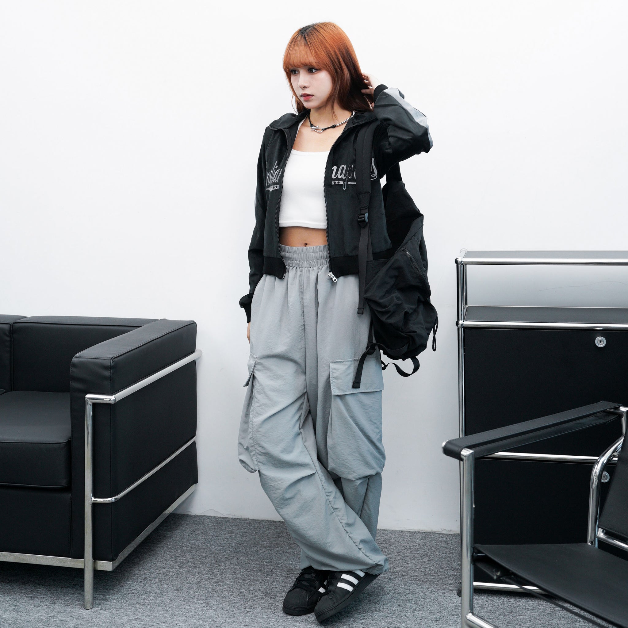 [UNISEX] SWAY BALLON CARGO NYLON PANTS/ 4色