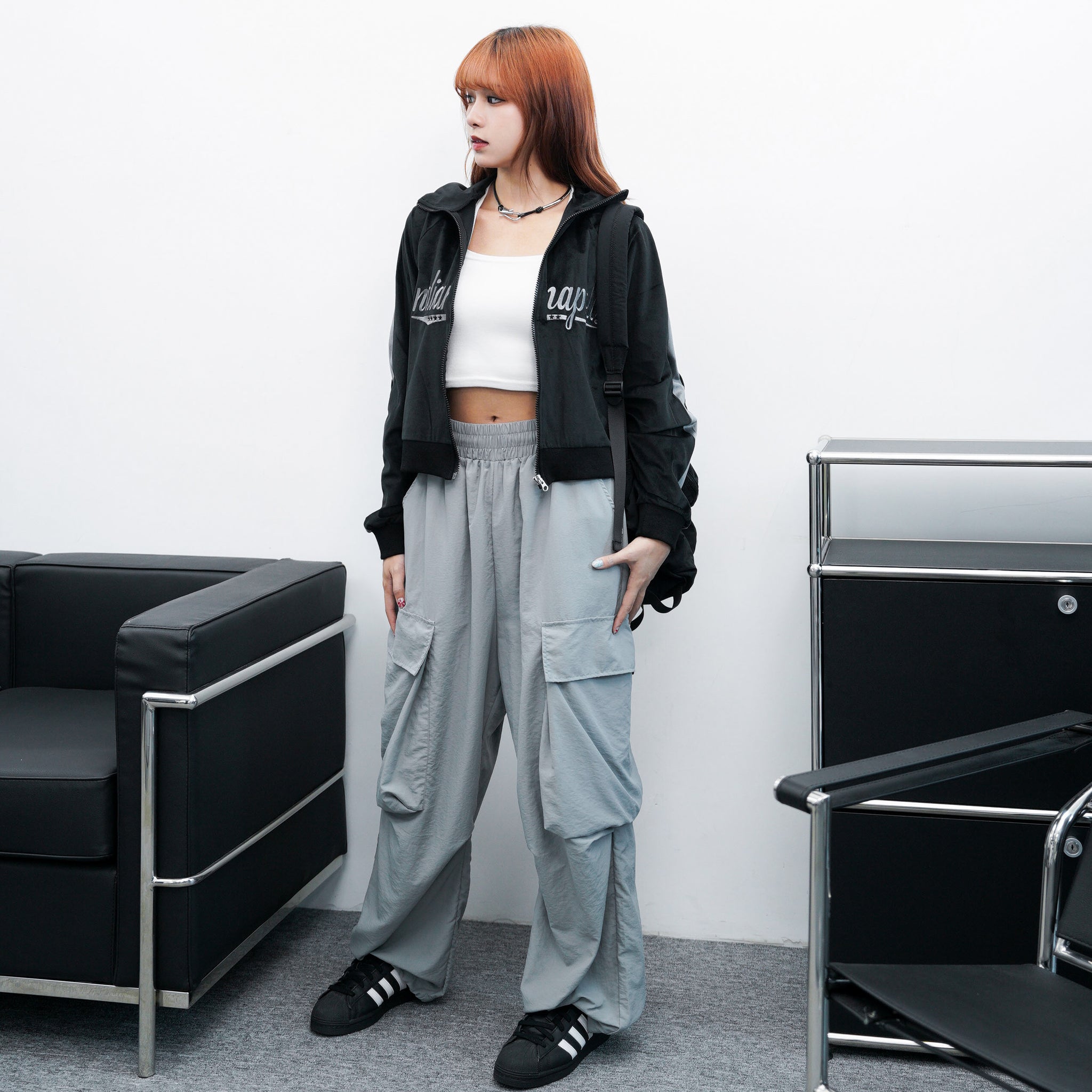 [UNISEX] SWAY BALLON CARGO NYLON PANTS/ 4色