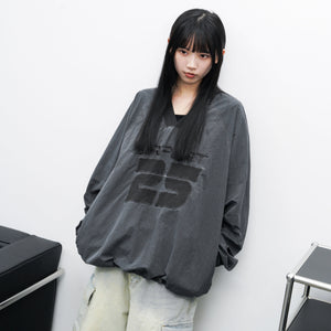 [UNISEX] 有插袋! 水洗系列AIRPORT 25 NYLON V-NECK SWEATSHIRT/ 2色