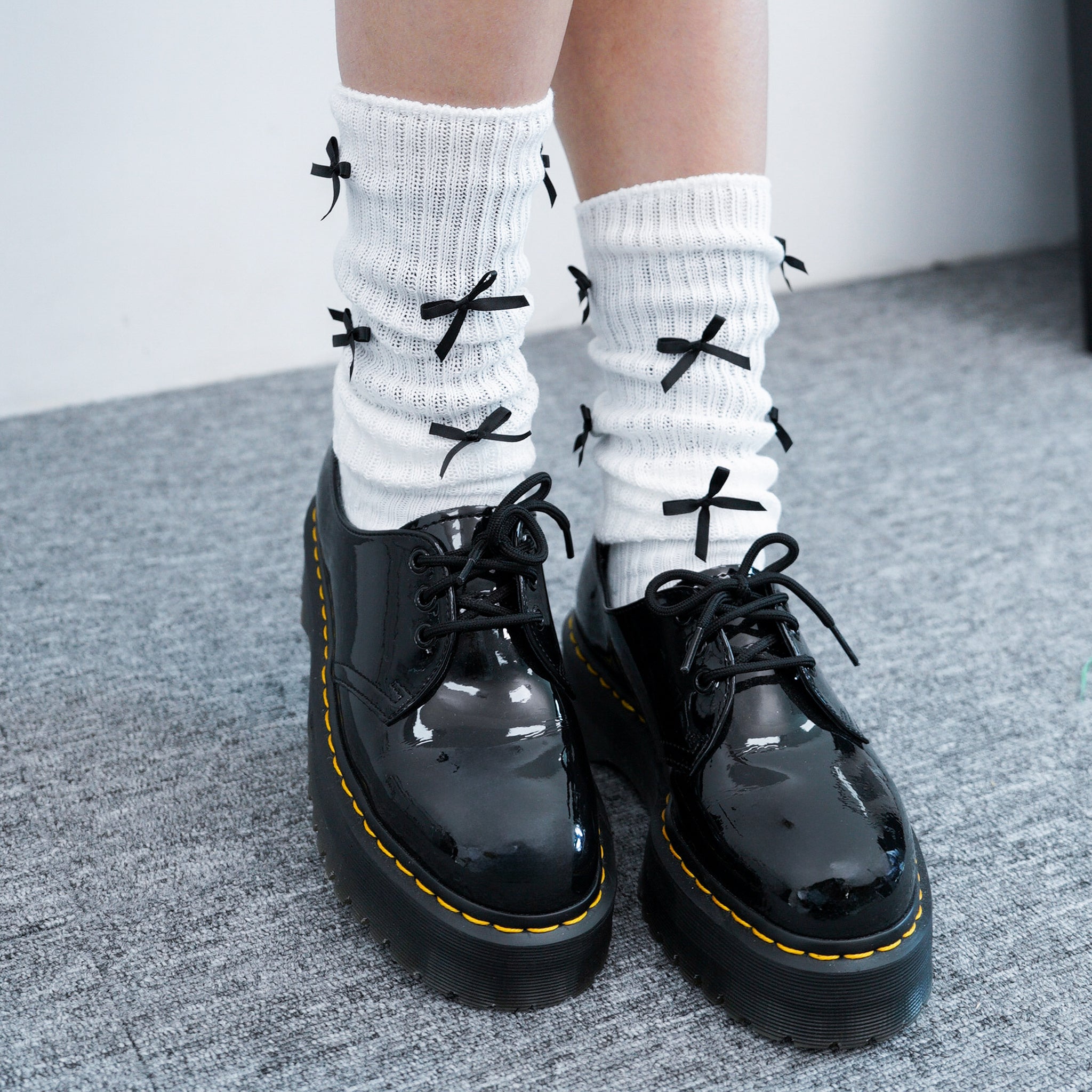 RIBBON BOW SOCKS/ 3色