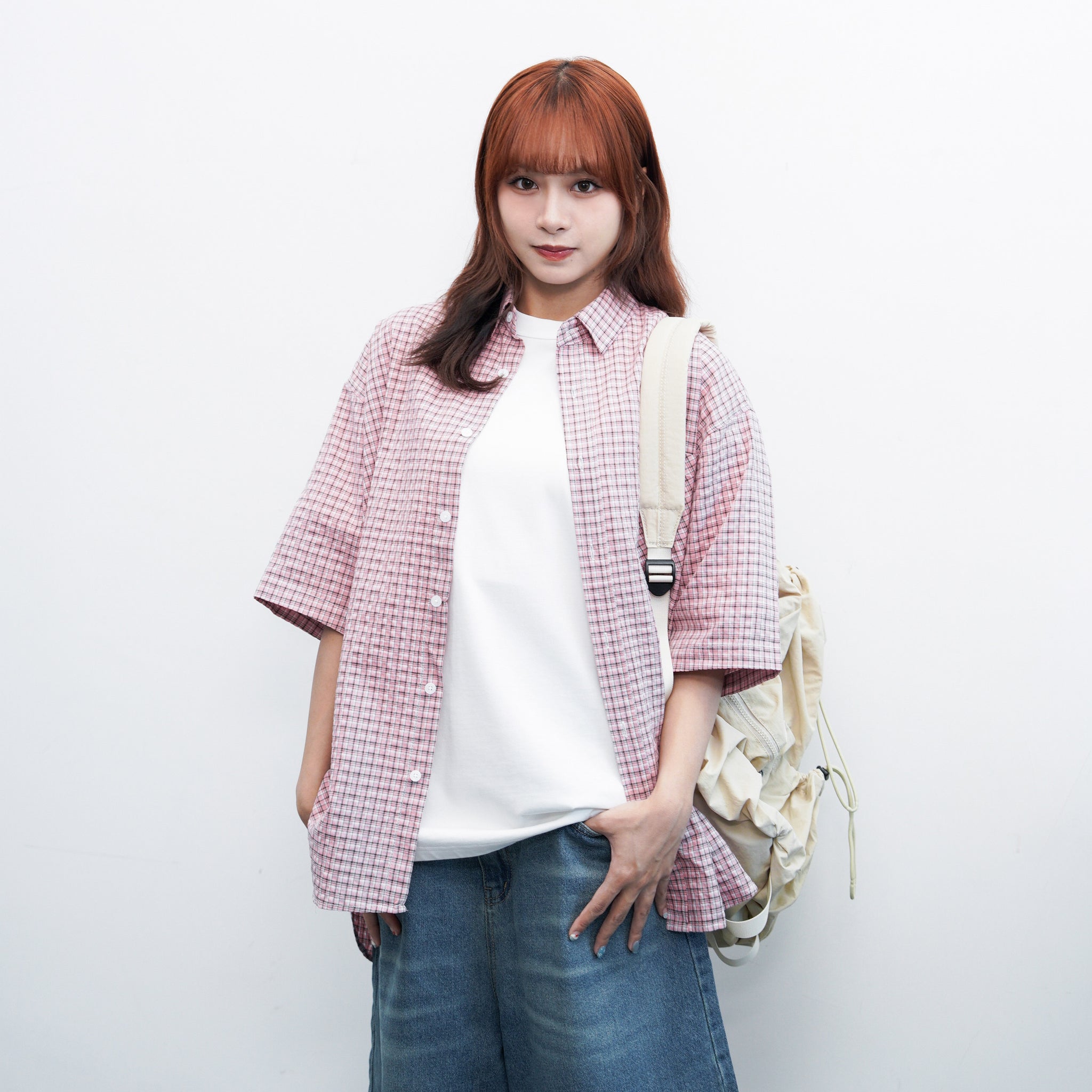 [BEST] SUMMER輕薄型OVERSIZE CHECKERED SHIRT/ 2色