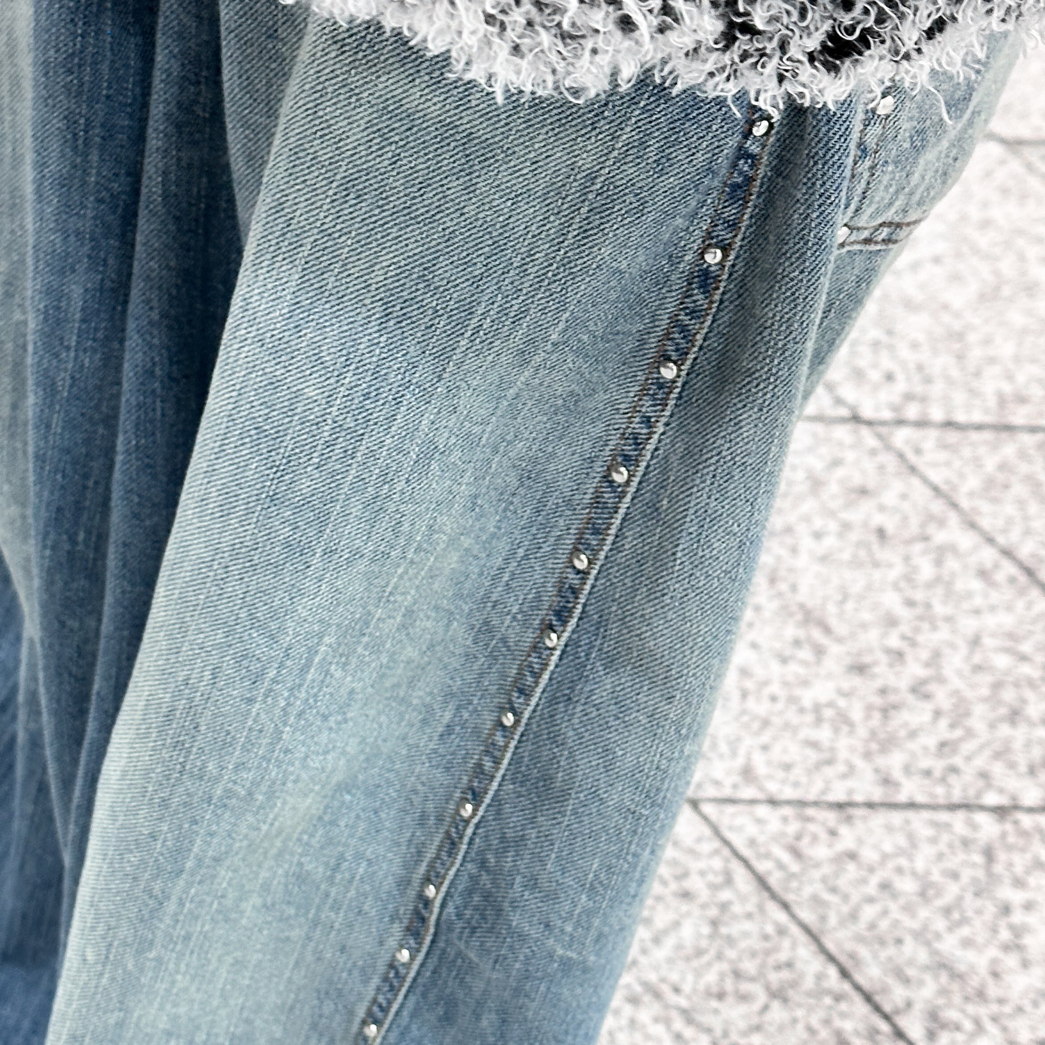 [BEST] 銀釘SLUB竹節棉輕盈薄款BALLOON DENIM PANTS/ 1色