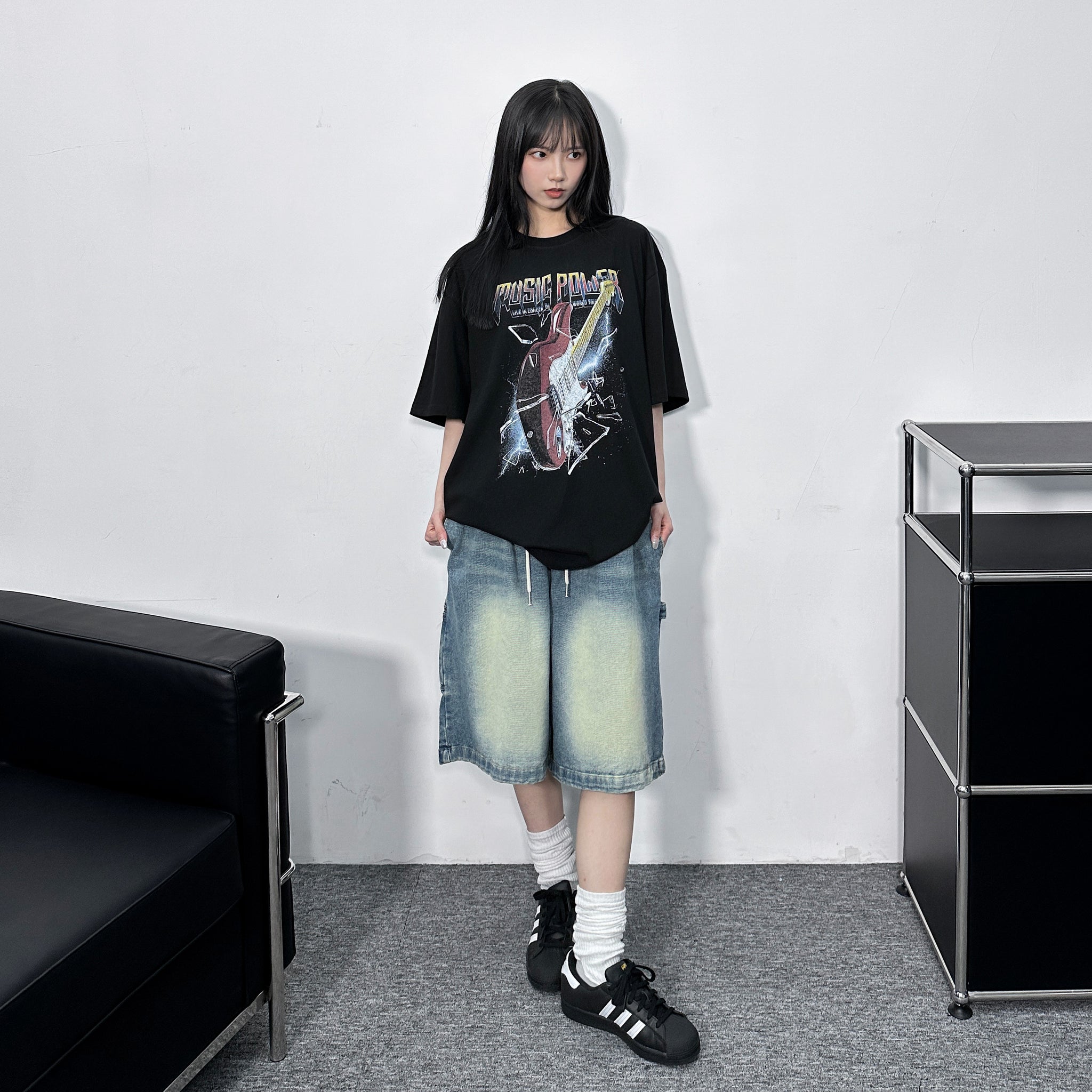 [UNISEX] MUSIC POWER OVERSIZE TEE/ 1色