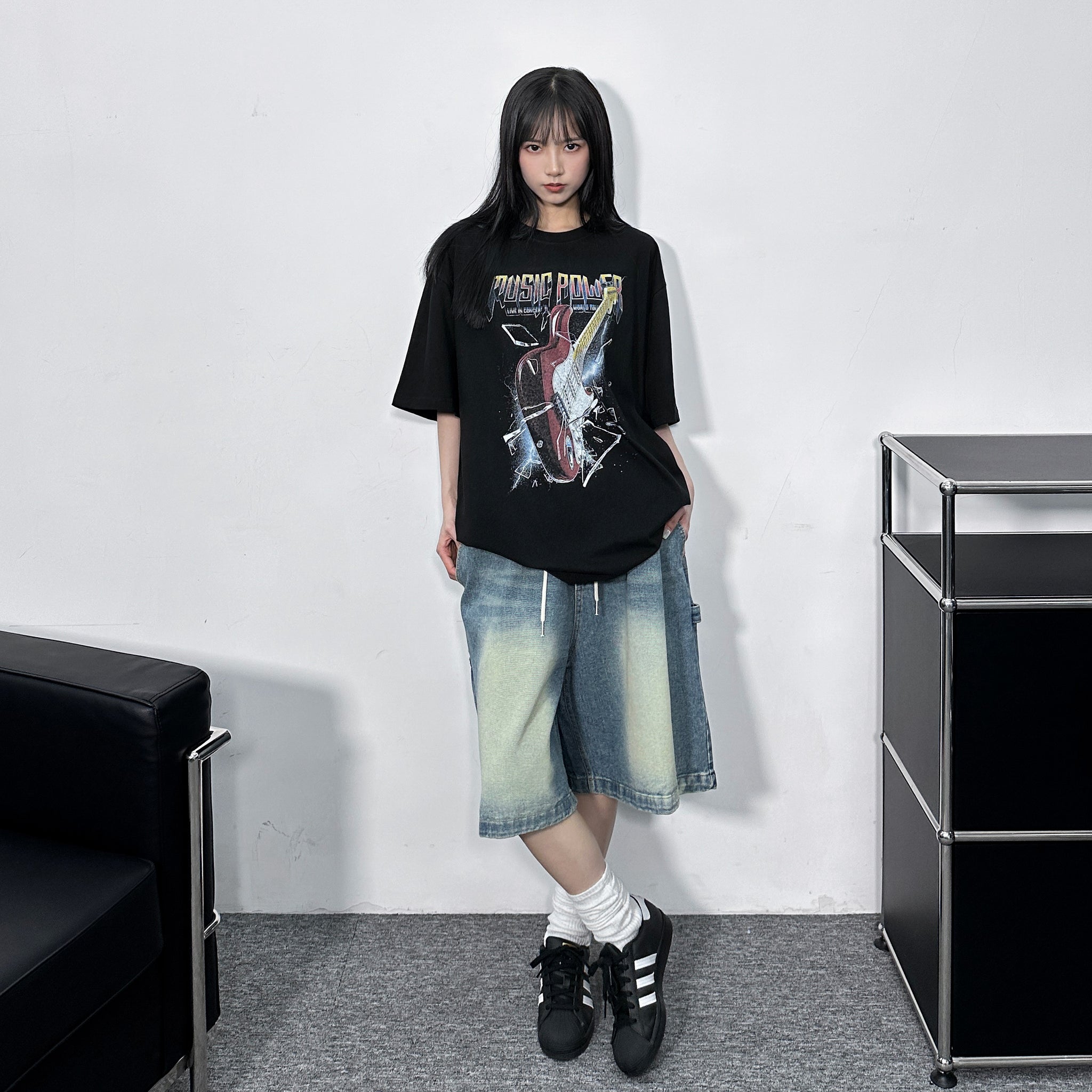 [UNISEX] MUSIC POWER OVERSIZE TEE/ 1色