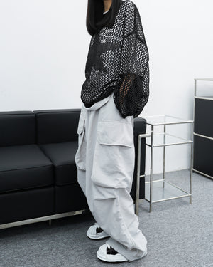 [UNISEX] Big Cargo Nylon Pants/ 2色