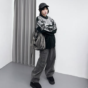 [UNISEX] Pigment Washed Multi Cargo Pants/ 2色