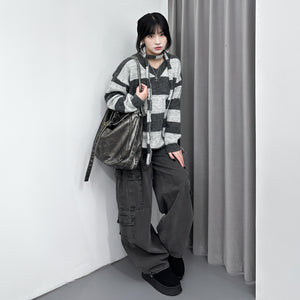 [UNISEX] Pigment Washed Multi Cargo Pants/ 2色