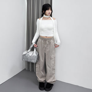 [UNISEX] Pigment Washed Multi Cargo Pants/ 2色