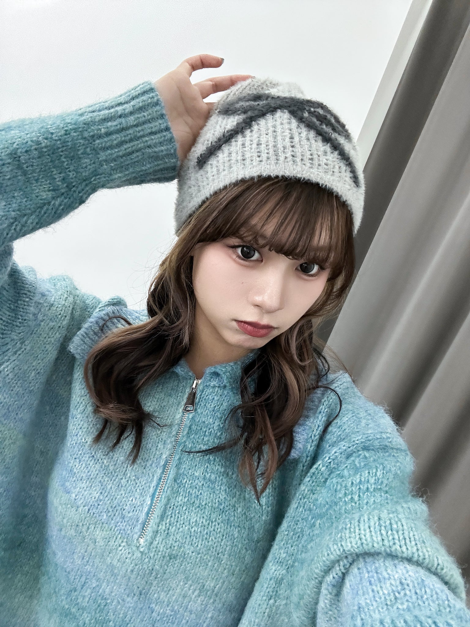 FLUFFY RIBBON BEANIE/ 2色