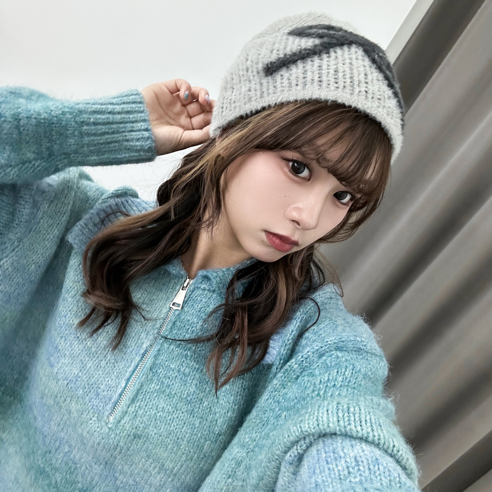 FLUFFY RIBBON BEANIE/ 2色