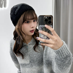 FLUFFY RIBBON BEANIE/ 2色