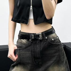 Metal Buckle Closure Belt/ 1色