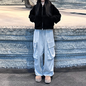 [UNISEX] 3D POCKET SUPER WIDE SWEATPANTS/ 1色