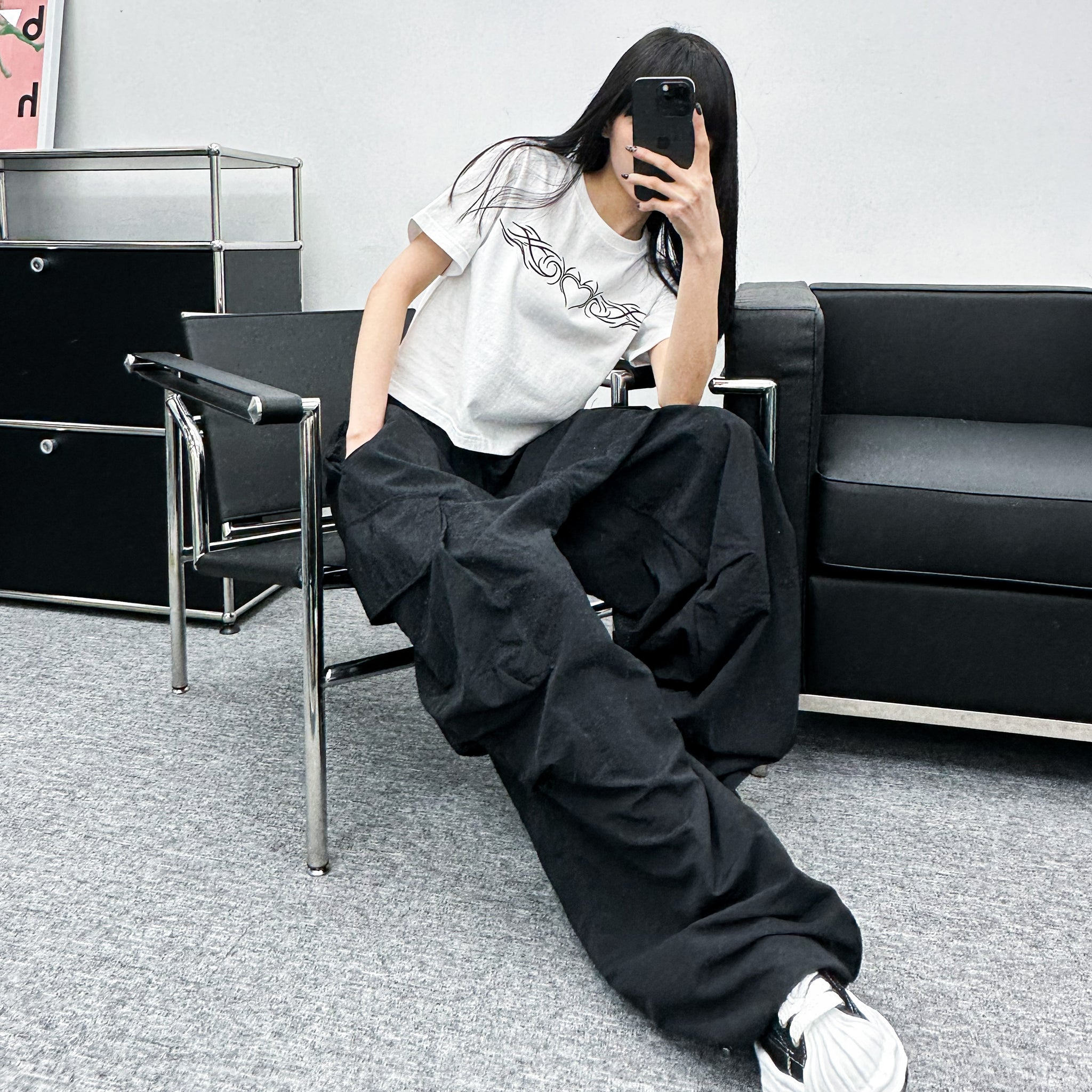 [UNISEX] Big Cargo Nylon Pants/ 2色