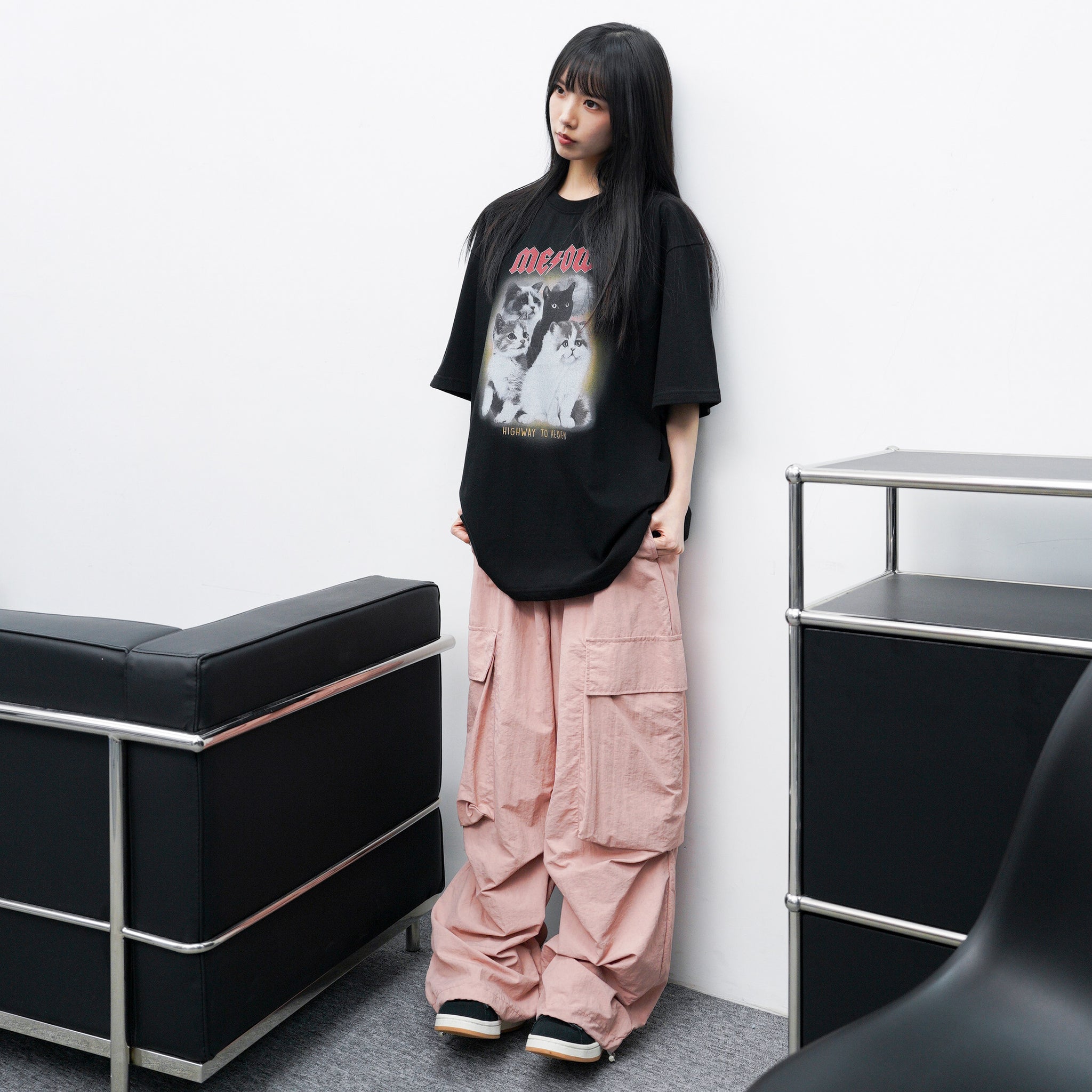 [UNISEX] HIGHWAY TO HEAVEN OVERSIZE TEE/ 2色