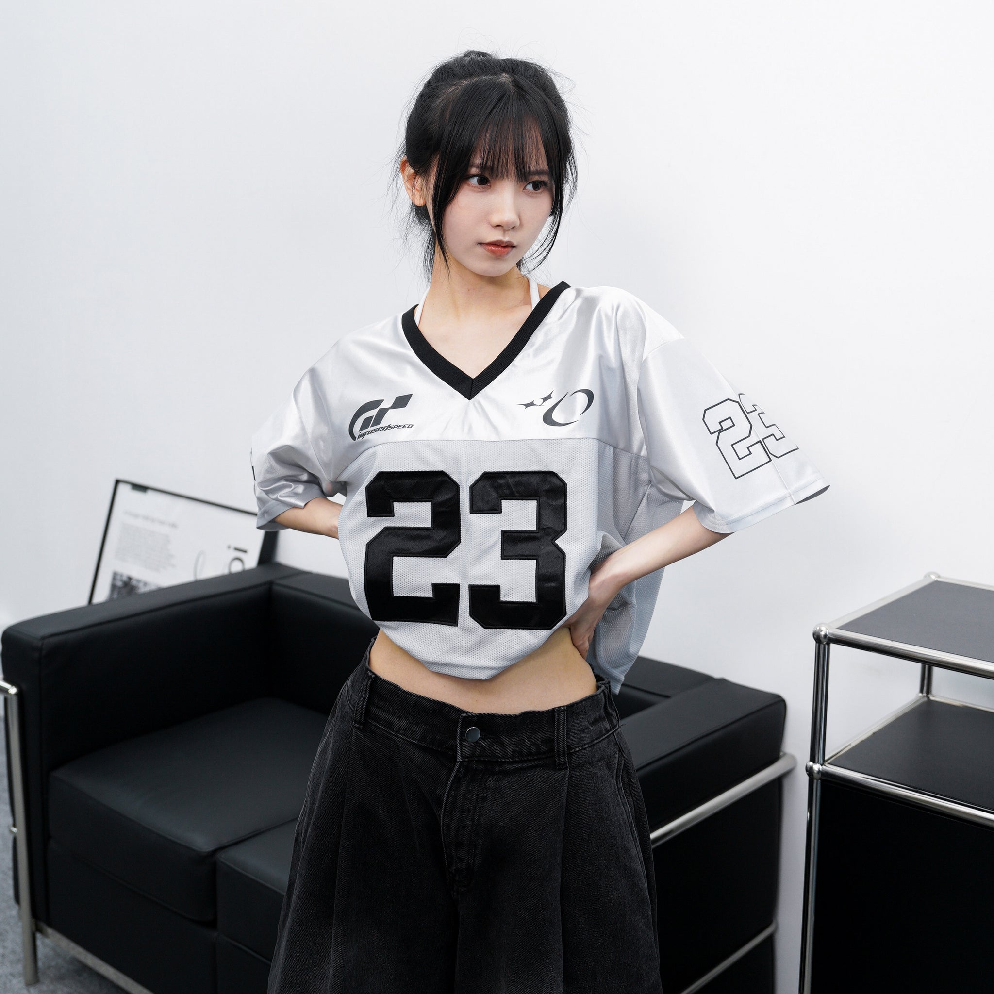 [BEST] NO.23 SEMI-CROP JERSEY TEE/ 2色