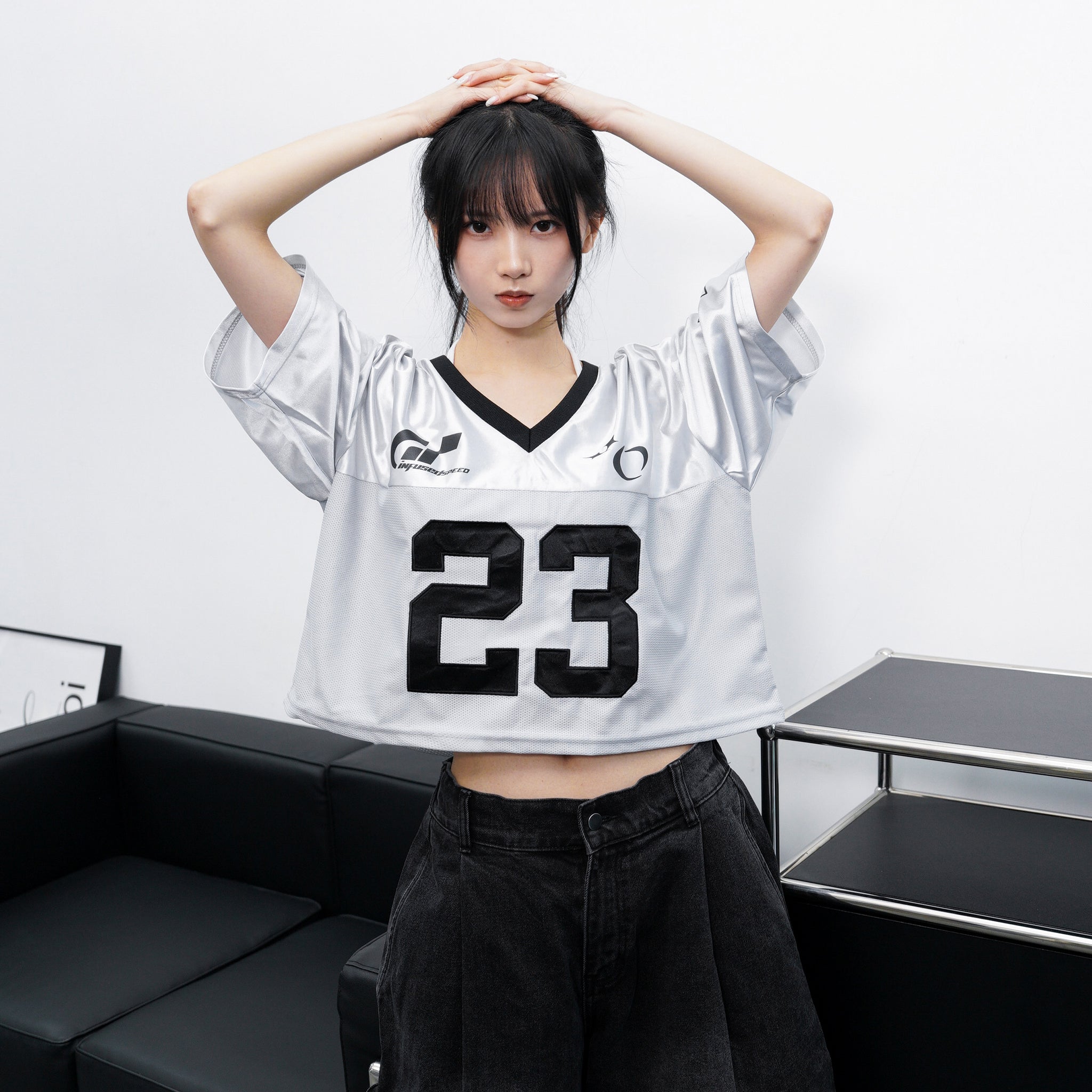 [BEST] NO.23 SEMI-CROP JERSEY TEE/ 2色