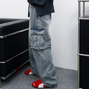 LOOSE FIT 3D CARGO DENIM PANTS/ 1色