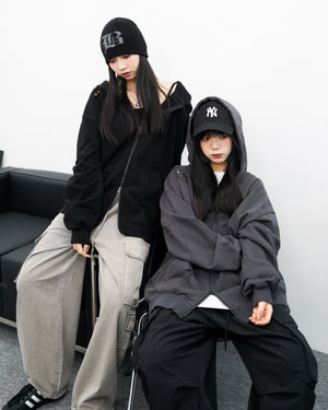 [UNISEX] Damage Oversize Jacket/ 2色