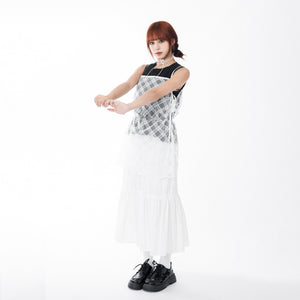 FRILL TRIPLE TIER LONG SKIRT/ 3色