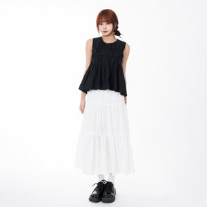 FRILL TRIPLE TIER LONG SKIRT/ 3色