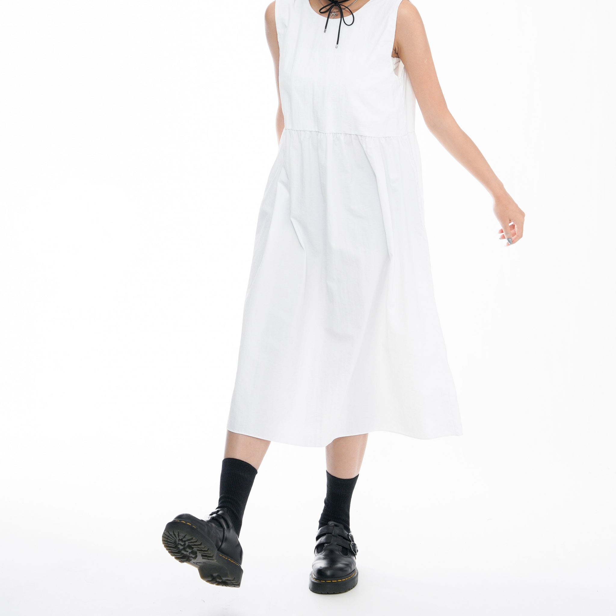 2WAY 3RIBBONS TANK TOP LAYERED DRESS/ 2色