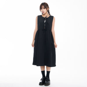 2WAY 3RIBBONS TANK TOP LAYERED DRESS/ 2色