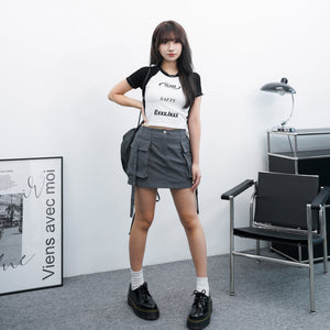 COCO NYLON STRING CARGO SKIRT PANTS/ 2色