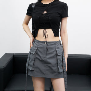 COCO NYLON STRING CARGO SKIRT PANTS/ 2色