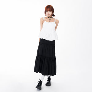 FRILL TRIPLE TIER LONG SKIRT/ 3色