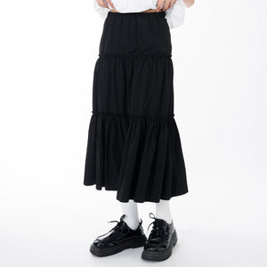 FRILL TRIPLE TIER LONG SKIRT/ 3色