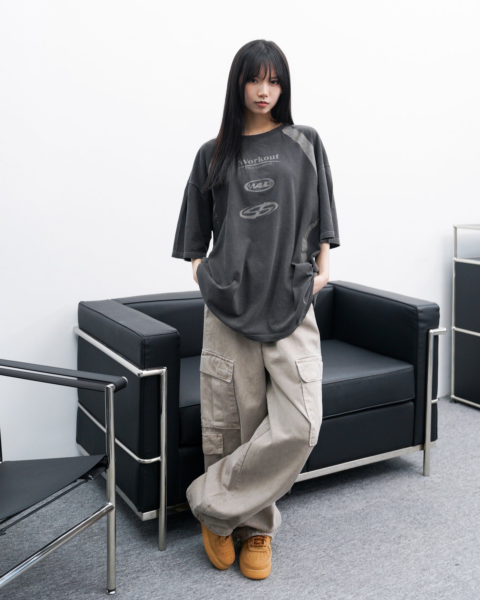 [UNISEX] Pigment Washed Multi Cargo Pants/ 2色