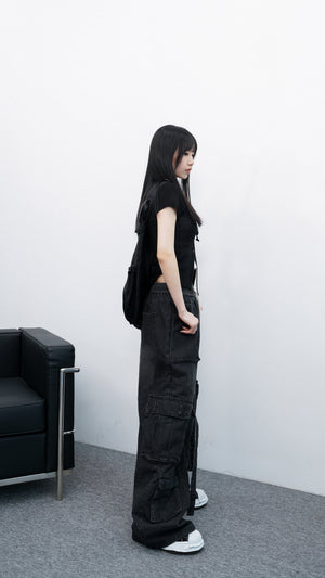 [UNISEX] 重磅MULTI-CARGO WORKER DENIM PANTS/ 1色