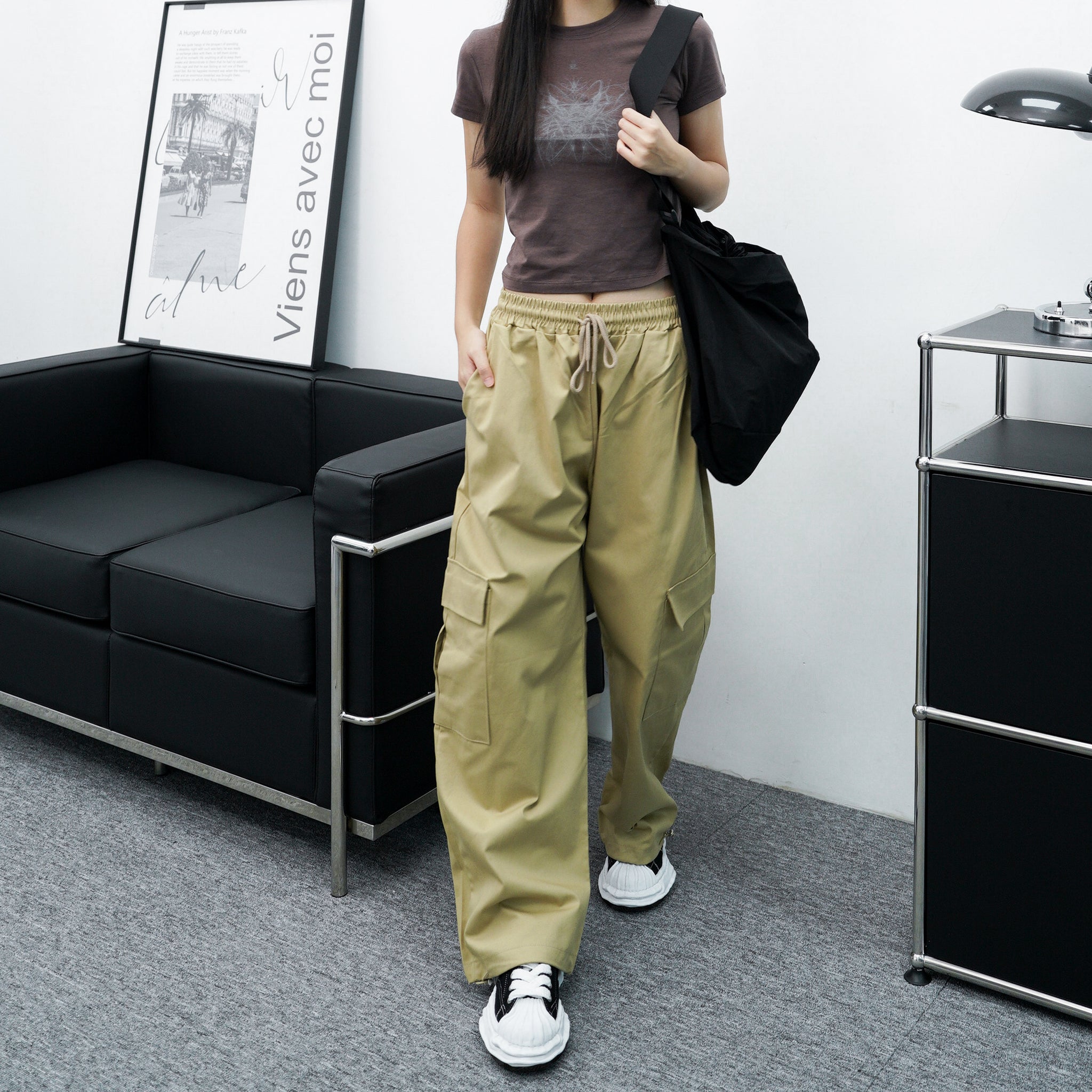 [UNISEX] String Cargo Pants/ 5色