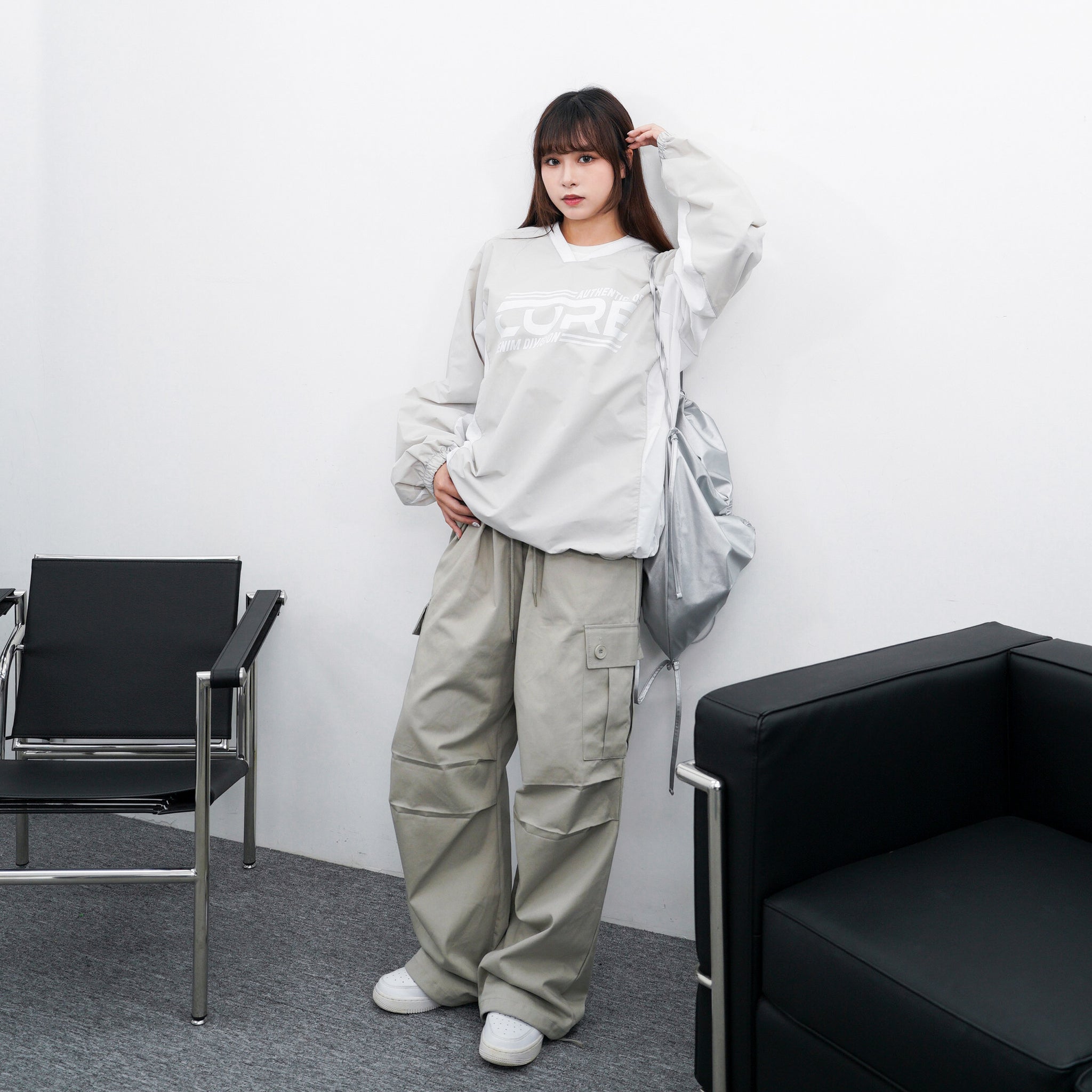 [UNISEX] Cargo Pin-tuck Banding Pants/ 2色