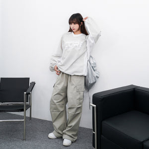 [UNISEX] CORE NYLON V-NECK SWEATSHIRT/ 3色