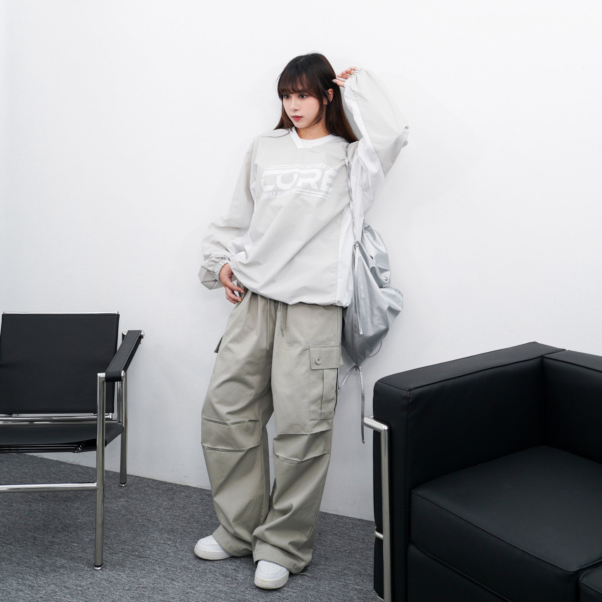 [UNISEX] Cargo Pin-tuck Banding Pants/ 2色