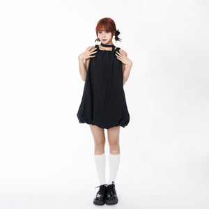 頸帶/腰帶OK! BUBBLE TANK TOP DRESS WITH SCARF SET/ 2色