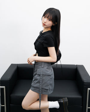 COCO NYLON STRING CARGO SKIRT PANTS/ 2色