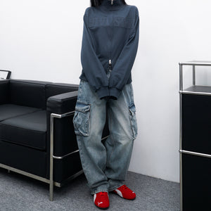 LOOSE FIT 3D CARGO DENIM PANTS/ 1色